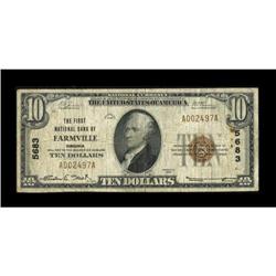 Farmville, VA - $10 1929 Ty. 1 The First NB Ch.