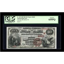 Berlin, WI - $10 1882 Brown Back Fr. 485 The