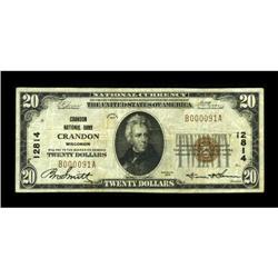 Crandon, WI - $20 1929 Ty. 1 Crandon NB Ch. #