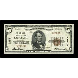 Eau Claire, WI - $5 1929 Ty. 1 The Eau Claire NB