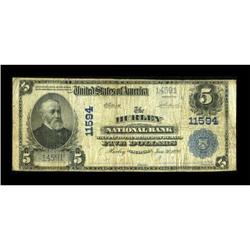 Hurley, WI - $5 1902 Plain Back Fr. 607 The