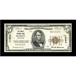 Hurley, WI - $5 1929 Ty. 1 The Hurley NB Ch. #