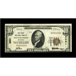 Stevens Point, WI - $10 1929 Ty. 1 The First NB