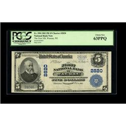 Wausau, WI - $5 1902 Plain Back Fr. 598 The