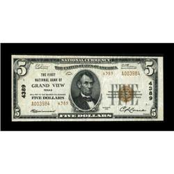 Grand View, TX - $5 1929 Ty. 2 The First NB