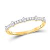 Image 1 : Round Diamond 5-Stone Stackable Band Ring 1/4 Cttw 10KT Yellow Gold
