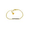 Genuine 1.55 ctw Sapphire Bracelet 14KT Yellow Gold - REF-62P7H