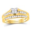 Bridal Wedding Ring Band Set 1/2 Cttw 10KT Yellow Gold