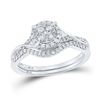 Diamond Bridal Wedding Ring Band Set 3/8 Cttw 10KT White Gold
