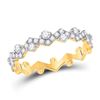Image 1 : Round Diamond ZigZag Stackable Band Ring 1/2 Cttw 10KT Yellow Gold