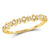 Image 1 : Round Diamond Stackable Band Ring 1/6 Cttw 10KT Yellow Gold