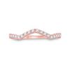 Image 2 : Round Diamond Wedding Curved Enhancer Band 1/5 Cttw 10KT Rose Gold