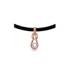 Genuine 0.50 ctw Diamond Anniversary Necklace 14KT Rose Gold - REF-176A2K