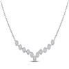 Princess Diamond Fashion Cocktail Necklace 1-7/8 Cttw 14KT White Gold