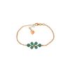Genuine 3.15 ctw Emerald Bracelet 14KT Rose Gold - REF-71R9P