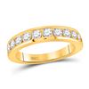 Image 1 : Round Diamond Wedding Single Row Band 1 Cttw 14KT Yellow Gold