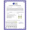 Image 2 : Genuine 20 ctw Green Amethyst & Peridot Earrings 14KT Rose Gold - REF-51P8H