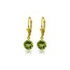 Image 1 : Genuine 3.1 ctw Peridot Earrings 14KT Yellow Gold - REF-34N5R
