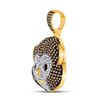 Image 2 : Round Brown Diamond Monkey Animal Charm Pendant 1 Cttw 10KT Yellow Gold