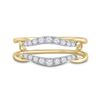 Image 2 : Round Diamond Wedding Wrap Ring Guard Enhancer 1/3 Cttw 14KT Yellow Gold