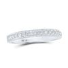 Image 1 : Round Diamond Single Row Band Ring 1/4 Cttw 14KT White Gold