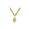 Genuine 4.35 ctw Citrine Necklace 14KT Yellow Gold - REF-30R7P