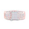 Image 2 : Cluster Bridal Wedding Engagement Ring 1 Cttw 10KT Rose Gold