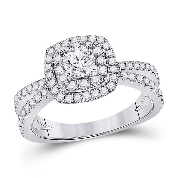 Diamond Solitaire Bridal Wedding Engagement Ring 1 Cttw 14KT White Gold