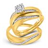 Image 1 : Diamond Solitaire Matching Wedding Set 1/5 Cttw 10KT Yellow Gold
