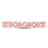 Image 2 : Round Diamond Stackable Band Ring 1/10 Cttw 10KT Rose Gold