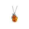 Image 1 : Genuine 1.63 ctw Citrine & Diamond Necklace 14KT White Gold - REF-28K3V