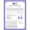 Image 2 : Genuine 17.18 ctw Amethyst & Diamond Earrings 14KT Yellow Gold - REF-59Y3F