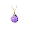 Image 1 : Genuine 8.5 ctw Amethyst Necklace 14KT Yellow Gold - REF-26W9Y