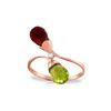 Image 1 : Genuine 2.52 ctw Citrine, Garnet & Diamond Ring 14KT Rose Gold - REF-25Z6N