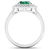 Image 2 : Natural 1.93 CTW Zambian Emerald & Diamond Ring 14K White Gold - REF-80T9H