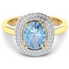 Image 3 : Natural 1.68 CTW Aquamarine & Diamond Ring 14K Yellow Gold - REF-58H9M