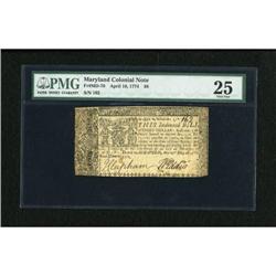 Maryland April 10, 1774 $8 PMG Very Fine 25.