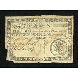 South Carolina March 6, 1776 L15 Very Fine,