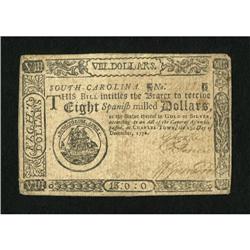 South Carolina December 23, 1776 $8 Very Fine.