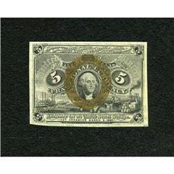 Fr. 1232 5c Second Issue Very Choice New.