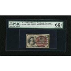 Fr. 1258 10c Fourth Issue PMG Gem Uncirculated