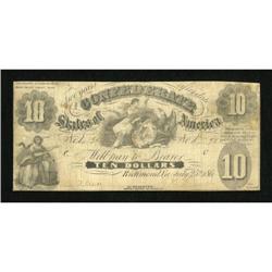 T10 $10 1861 PF-6 Cr-40A.