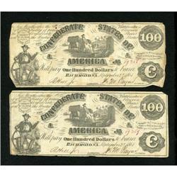 T13 $100 1861 Cr-58A PF-6 Two Consecutive
