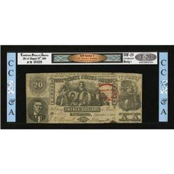 T20 $20 1861 PF-5 Cr.141.