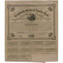 Ball 212 Cr. 120 $100 1861 Bond Very Fine.