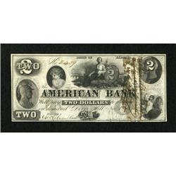 Dover Hill, IN- American Bank $2 Nov. 1, 1856