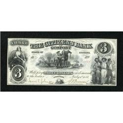 Gosport, IN- Citizens Bank $3 July 1, 1857 G6a