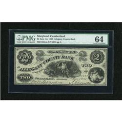 Cumberland, MD- Allegany County Bank $2 June 1,