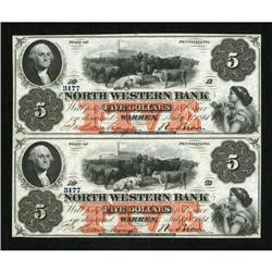 Warren, PA- North Western Bank $5-$5 July 1861