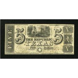 Austin, TX- Republic of Texas $5 Jan. 13, 1840